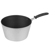 Vollrath 69305 Wear-Ever 5.5 Qt. Tapered Non-Stick Aluminum Sauce Pan with SteelCoat x3 and TriVent Black Silicone Handle