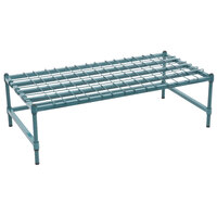 Regency 24 inch x 48 inch Heavy-Duty Green Dunnage Rack with Mat