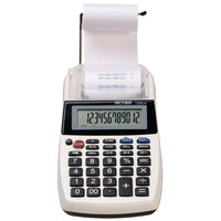 Victor 1205-4 12-Digit Black One-Color Handheld Printing Calculator - 2 Lines Per Second