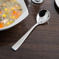 Reed & Barton RB126-016 Silver Birch 6 inch 18/10 Stainless Steel Extra Heavy Weight Bouillon Spoon - 12/Case