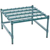 Regency 24 inch x 24 inch Heavy-Duty Green Dunnage Rack with Mat