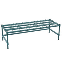 Regency 18 inch x 48 inch Heavy-Duty Green Dunnage Rack with Mat