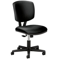 HON Volt Black Leather Task Chair with Synchro-Tilt