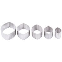 Ateco 5205 5-Piece Stainless Steel Fluted Football Cutter Set