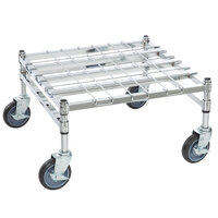 Regency 24 inch x 24 inch Heavy-Duty Mobile Chrome Dunnage Rack with Mat