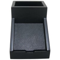 Victor 95055 6 5/16 inch x 4 1/2 inch Midnight Black Wood Collection Pencil Cup with Note Holder