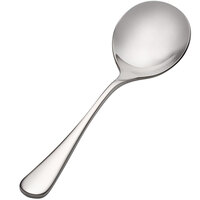 Bon Chef S4001 Como 6 3/8 inch 18/10 Stainless Steel Extra Heavy Bouillon Spoon - 12/Case