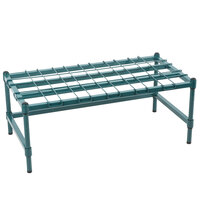 Regency 18 inch x 36 inch Heavy-Duty Green Dunnage Rack with Mat