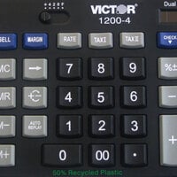 Victor 1200-4 12-Digit LCD Solar Battery Powered Business Desktop Calculator