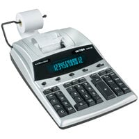 Victor 1240-3A 12-Digit Black / Red Two-Color Printing Calculator with Antimicrobial Coating - 4.5 Lines Per Second