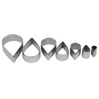 Ateco 5206 7-Piece Stainless Steel Fluted Teardrop Cutter Set