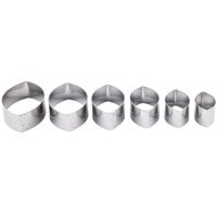 Ateco 5255 6-Piece Stainless Steel Football Cutter Set