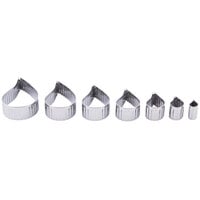 Ateco 5207 7-Piece Stainless Steel Fluted Comma Cutter Set