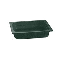 Tablecraft CW310HGNS 12 3/4" x 10 3/8" x 2 1/2" Hunter Green with White Speckle Half Size Cast Aluminum Food Pan