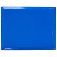 Tablecraft CW2104CBL 8 1/2" x 6 3/4" x 3/8" Cobalt Blue Cast Aluminum Rectangular Cooling Platter