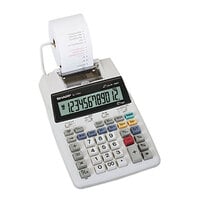 Sharp EL-1750V 12-Digit Battery Powered Black / Red Two-Color Printing Calculator - 2 Lines Per Second
