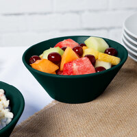 Tablecraft CW1449HGNS 1 Qt. Hunter Green with White Speckle Round Cast Aluminum Serving Bowl