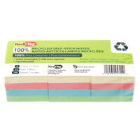 Redi-Tag 25701 1 1/2 inch x 2 inch Recycled Assorted Color 100 Sheet Self-Stick Note - 12/Pack