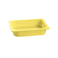 Tablecraft CW310Y 12 3/4" x 10 3/8" x 2 1/2" Yellow Half Size Cast Aluminum Food Pan