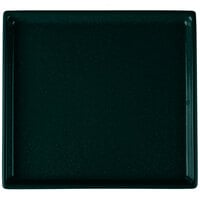 Tablecraft CW2116HGNS 7" x 6 1/2" x 3/8" Hunter Green with White Speckle Cast Aluminum Sixth Size Rectangular Cooling Platter