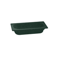 Tablecraft CW350HGNS 12 3/4" x 6 7/8" x 4" Hunter Green with White Speckle 1/3 Size Deep Cast Aluminum Food Pan