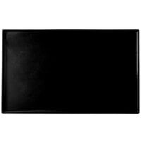 Tablecraft CW2111BK 21" x 12 7/8" x 3/8" Black Cast Aluminum Rectangular Cooling Platter