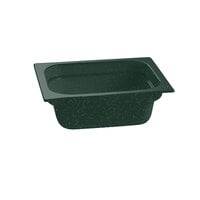 Tablecraft CW320HGNS 12 3/4" x 10 3/8" x 4" Hunter Green with White Speckle Half Size Deep Cast Aluminum Food Pan