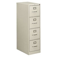 HON 514PQ 510 Series Light Gray Four-Drawer Full-Suspension Letter Filing Cabinet - 15" x 25" x 52"
