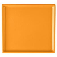 Tablecraft CW2116X 7" x 6 1/2" x 3/8" Orange Cast Aluminum Sixth Size Rectangular Cooling Platter