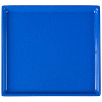 Tablecraft CW2116BS 7" x 6 1/2" x 3/8" Blue Speckle Cast Aluminum Sixth Size Rectangular Cooling Platter