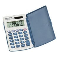 Sharp EL243SB 8-Digit LCD Solar Battery Powered Pocket Calculator