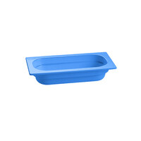 Tablecraft CW350CBL 12 3/4" x 6 7/8" x 4" Cobalt Blue 1/3 Size Deep Cast Aluminum Food Pan