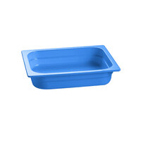 Tablecraft CW310CBL 12 3/4" x 10 3/8" x 2 1/2" Cobalt Blue Half Size Cast Aluminum Food Pan