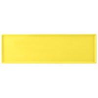 Tablecraft CW2113Y 21" x 6 1/2" x 3/8" Yellow Cast Aluminum Half Long Rectangular Cooling Platter