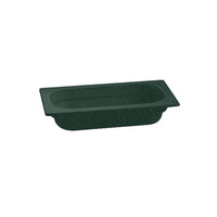 Tablecraft CW340HGNS 12 3/4" x 6 7/8" x 2 1/2" Hunter Green with White Speckle 1/3 Size Cast Aluminum Food Pan