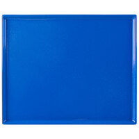 Tablecraft CW2112BS 12 7/8" x 10 1/2" x 3/8" Blue Speckle Cast Aluminum Rectangular Cooling Platter