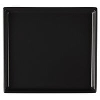 Tablecraft CW2116BK 7" x 6 1/2" x 3/8" Black Cast Aluminum Sixth Size Rectangular Cooling Platter