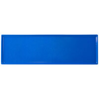 Tablecraft CW2113BS 21" x 6 1/2" x 3/8" Blue Speckle Cast Aluminum Half Long Rectangular Cooling Platter
