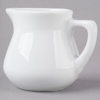 Acopa 3.5 oz. Bright White Porcelain Creamer - 48/Case