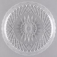 Fineline CCS1024 Platter Pleasers 10 1/4" Clear Scalloped Plastic Catering Tray - 110/Case