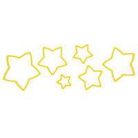 Wilton 191004685 6-Piece Plastic Star Cookie Cutter Set