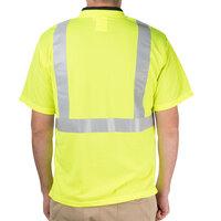 Cordova Lime Class 2 Mesh Short Sleeve High Visibility Safety Shirt with Reflective Tape - 2XL