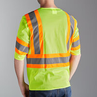 Cordova Lime Class 3 Mesh High Visibility Safety Vest with Two-Tone Reflective Tape - 2XL
