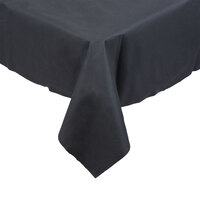 Hoffmaster 220836 50 inch x 108 inch Linen-Like Black Table Cover - 20/Case