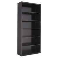 Tennsco B78BK Black 6 Shelf Metal Bookcase - 34 1/2" x 13 1/2" x 78"