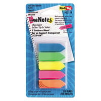 Redi-Tag 32118 SeeNotes 5 Assorted Neon Color 2 9/16 inch x 2 1/4 inch Transparent Page Flag - 250/Pack