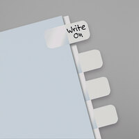 Redi-Tag 31000 1 inch White Side-Mount Plastic Index Tabs - 104/Pack