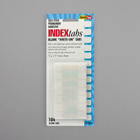 Redi-Tag 31000 1" White Side-Mount Plastic Index Tabs - 104/Pack
