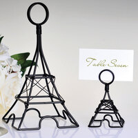 Clipper Mill by GET SGN-01 8 inch Black Powder Coated Iron Large Eiffel Tower Card Holder