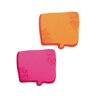 Redi-Tag 22100 2 3/4 inch x 2 3/4 inch Neon Orange / Magenta Thought Bubble Notes - 2/Set